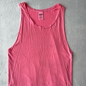 PINK neon muscle tank